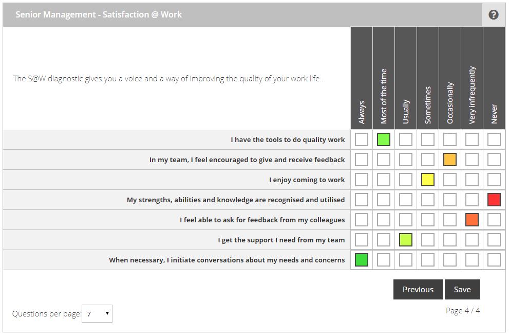 BP2W utilizes a simple, Employee Centric survey your staff look forward to taking